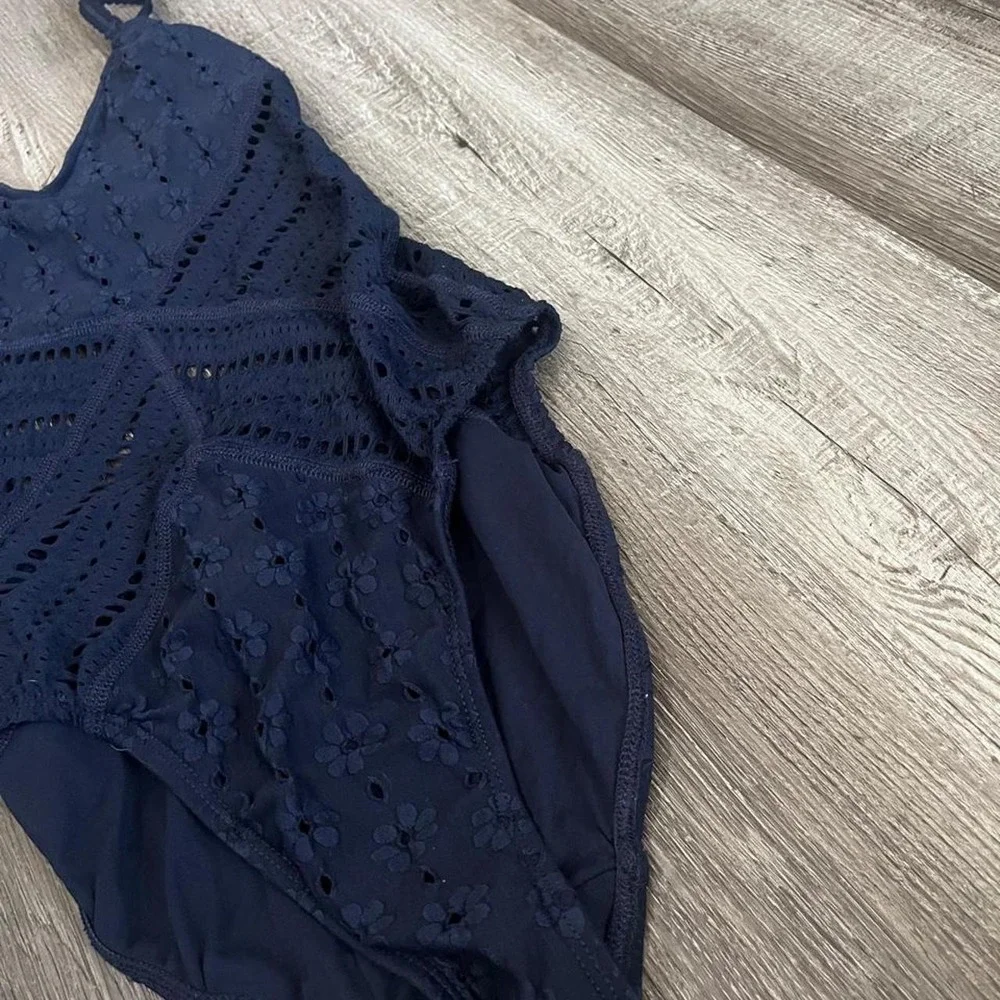 Blue One-piece swimsuit